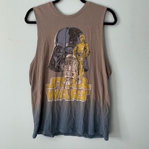 Distressed Ombré Star Wars Tank